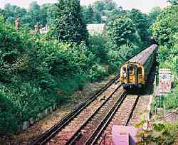 The Portsmouth Line at St. Catherine's Hill in 2001