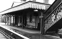 Cranleigh Station Platform 1 & footbridge steps