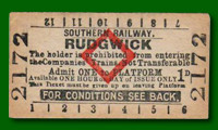 Platform Ticket - Rudgwick Station 