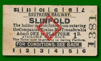 Platform Ticket - Slinfold Station 