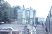 A train pulls into Bramley station.