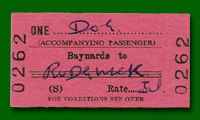 Train Ticket - Baynards to Rudgwick
